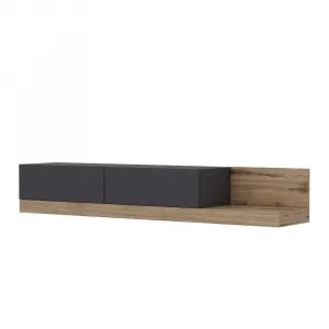 TV stolík Majör - Anthracite, Walnut