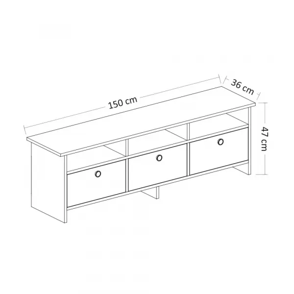 TV stolík Oslo - Anthracite