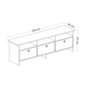 TV stolík Oslo - Anthracite
