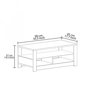 Konferenčný stolík Aydos - White, Oak