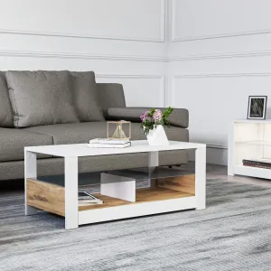 Konferenčný stolík Aydos - White, Oak