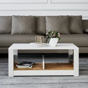 Konferenčný stolík Aydos - White, Oak