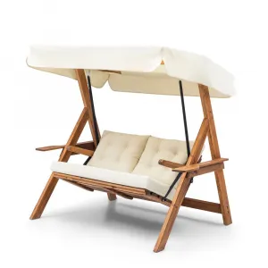 Garden Double Swing Chair Galata Swing S2 - Cream