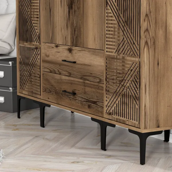 Šatníková skriňa Kumsal PTP - Walnut