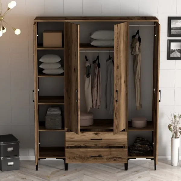 Šatníková skriňa Kumsal PTP - Walnut