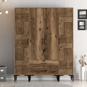 Šatníková skriňa Kumsal PTP - Walnut