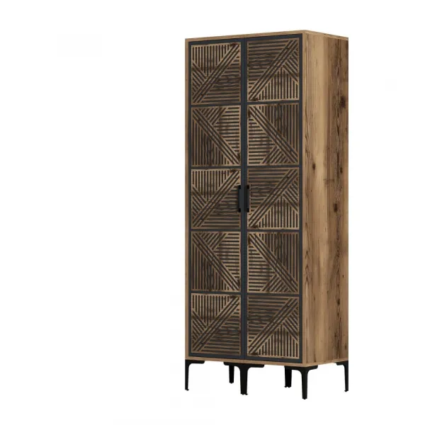 Šatníková skriňa Kumsal PP - Walnut, Anthracite