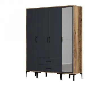 Šatníková skriňa Kumsal STR - Walnut, Anthracite