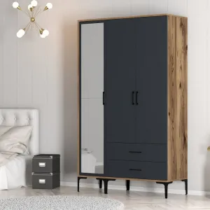 Šatníková skriňa Kumsal RT - Walnut, Anthracite