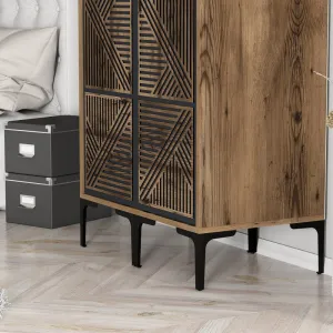 Šatníková skriňa Kumsal PP - Walnut, Anthracite