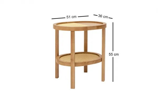 Príručný stolík / Odkladací stolík Nala 55 - Natural