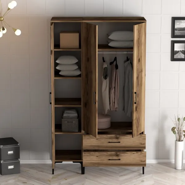 Šatníková skriňa Kumsal RT - Walnut
