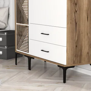Šatníková skriňa Kumsal PT - Walnut, White