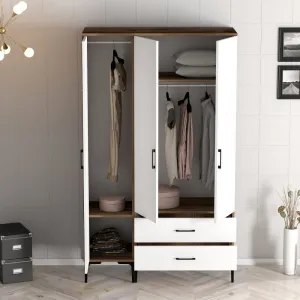 Šatníková skriňa Kumsal ST - Walnut, White