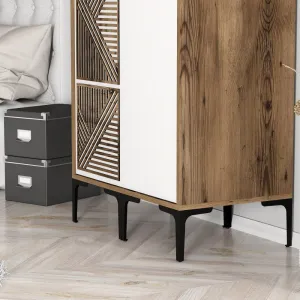 Šatníková skriňa Kumsal PS - Walnut, White