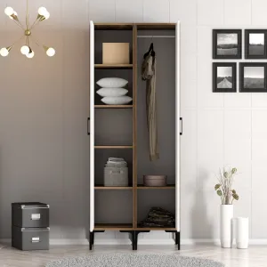 Šatníková skriňa Kumsal PP - Walnut, White