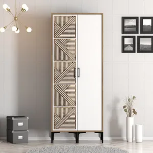 Šatníková skriňa Kumsal PS - Walnut, White