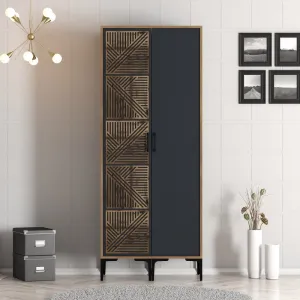 Šatníková skriňa Kumsal PS - Walnut, Anthracite