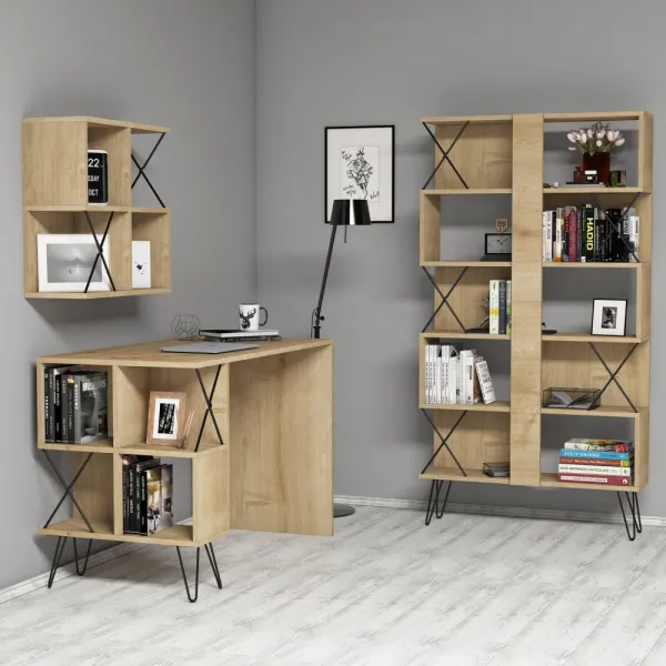 Písací stôl s knižnicou Extra 2 - Oak