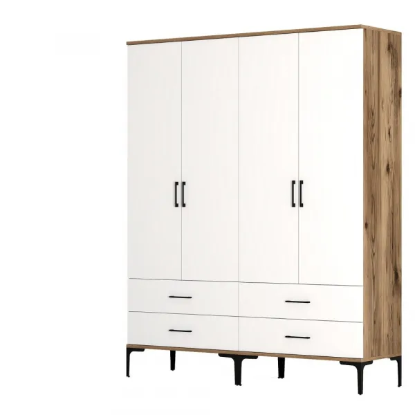 Šatníková skriňa Kumsal TT - Walnut, White