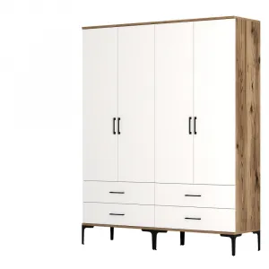 Šatníková skriňa Kumsal TT - Walnut, White