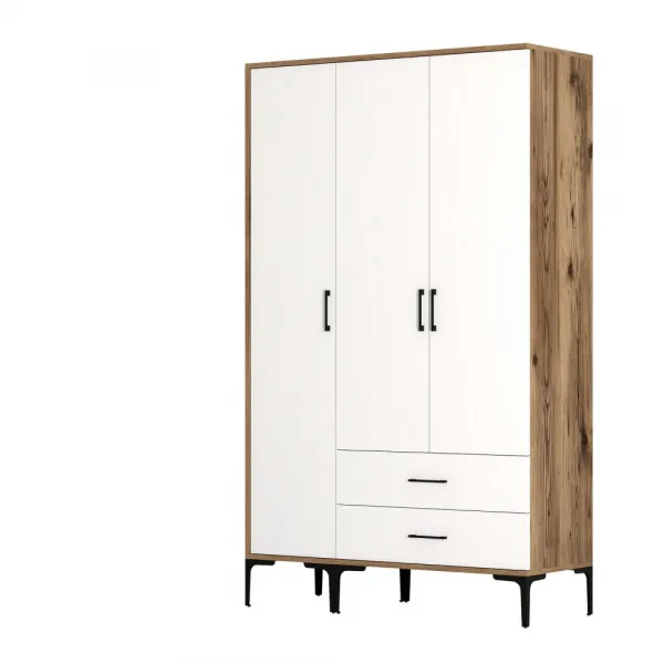 Šatníková skriňa Kumsal ST - Walnut, White