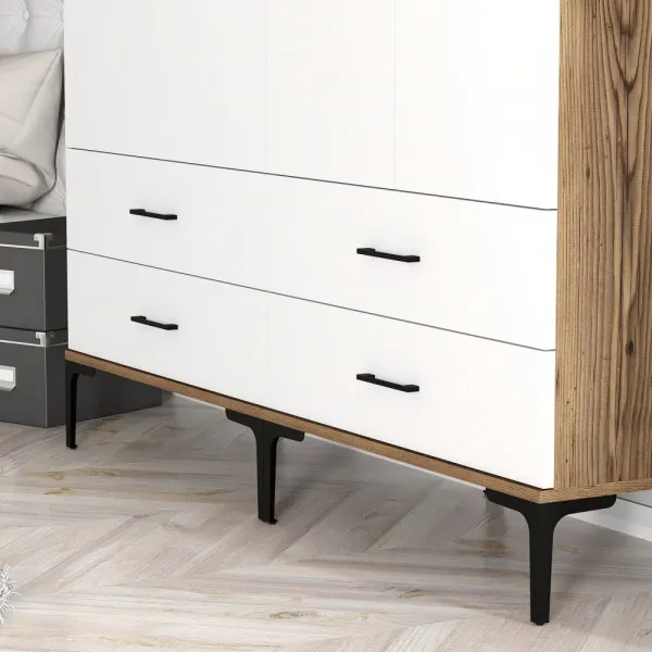 Šatníková skriňa Kumsal TT - Walnut, White