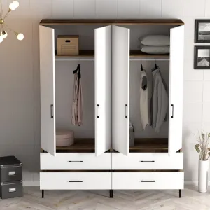 Šatníková skriňa Kumsal TT - Walnut, White