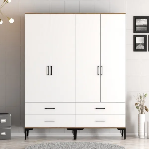 Šatníková skriňa Kumsal TT - Walnut, White