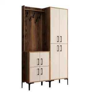 Predsieňová stena Berlin BA - Walnut, Cream