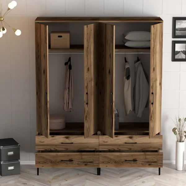 Šatníková skriňa Kumsal TT - Walnut