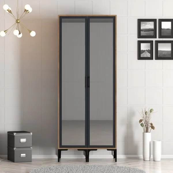 Šatníková skriňa Kumsal RR - Walnut, Anthracite