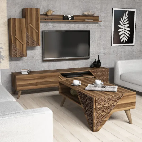 Living Room Furniture Set Beril - Walnut
