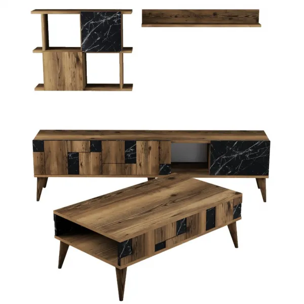 Living Room Furniture Set Madrid - Black