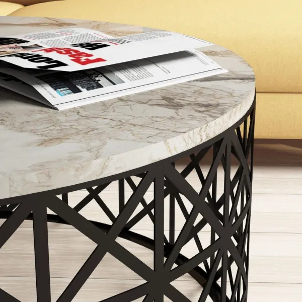 Konferenčný stolík Selin - White Marble