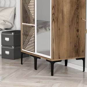 Šatníková skriňa Kumsal PR - Walnut, White