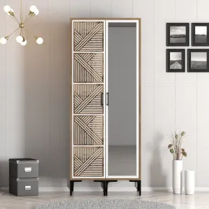 Šatníková skriňa Kumsal PR - Walnut, White