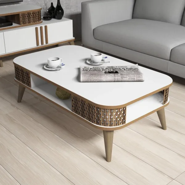 Living Room Furniture Set Eylül - White