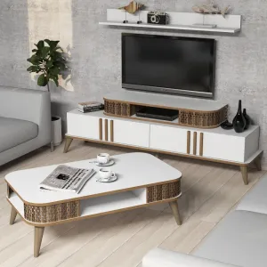 Living Room Furniture Set Eylül - White