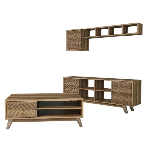 Living Room Furniture Set Inci - Walnut