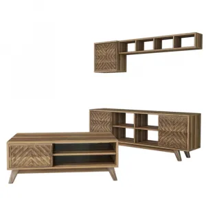 Living Room Furniture Set Inci - Walnut