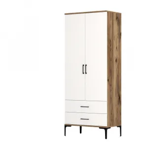 Šatníková skriňa Kumsal T - Walnut, White