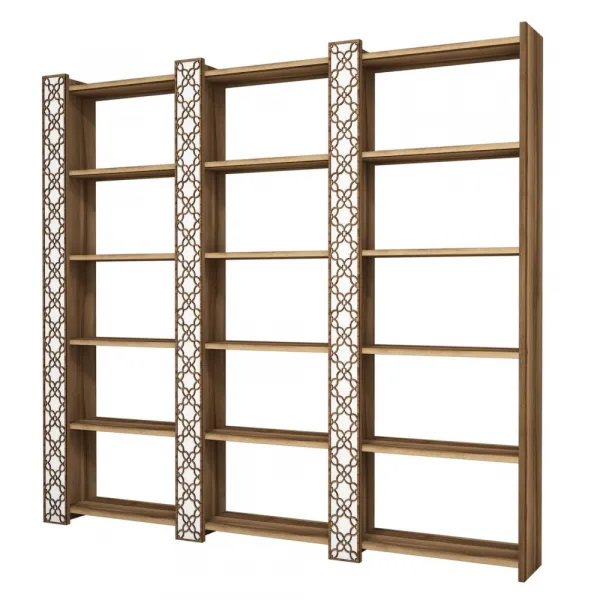 Knižnica City 3 - Walnut, White