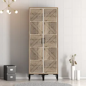 Šatníková skriňa Kumsal PP - Walnut, Cream
