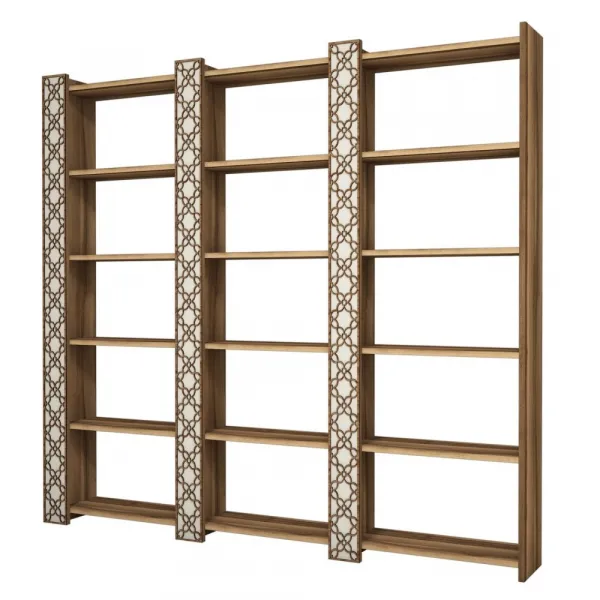 Knižnica City 3 - Walnut, Cream