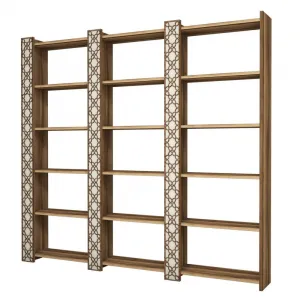 Knižnica City 3 - Walnut, Cream