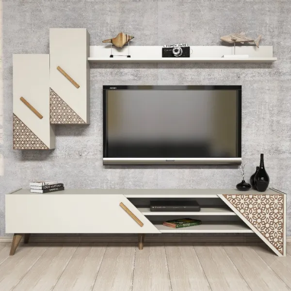 TV skrinka / Obývacia stena Beril - Cream