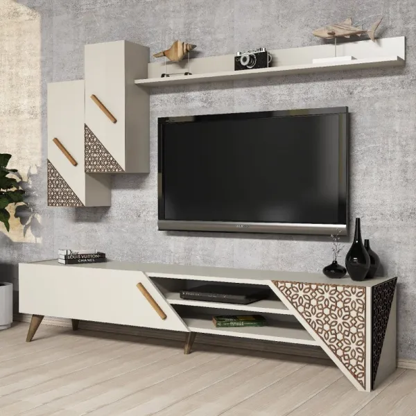 TV skrinka / Obývacia stena Beril - Cream