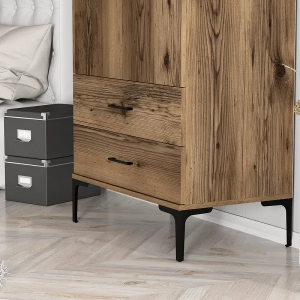 Šatníková skriňa Kumsal T - Walnut
