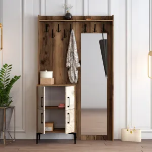 Predsieňová stena Berlin BC - Walnut, White Marble